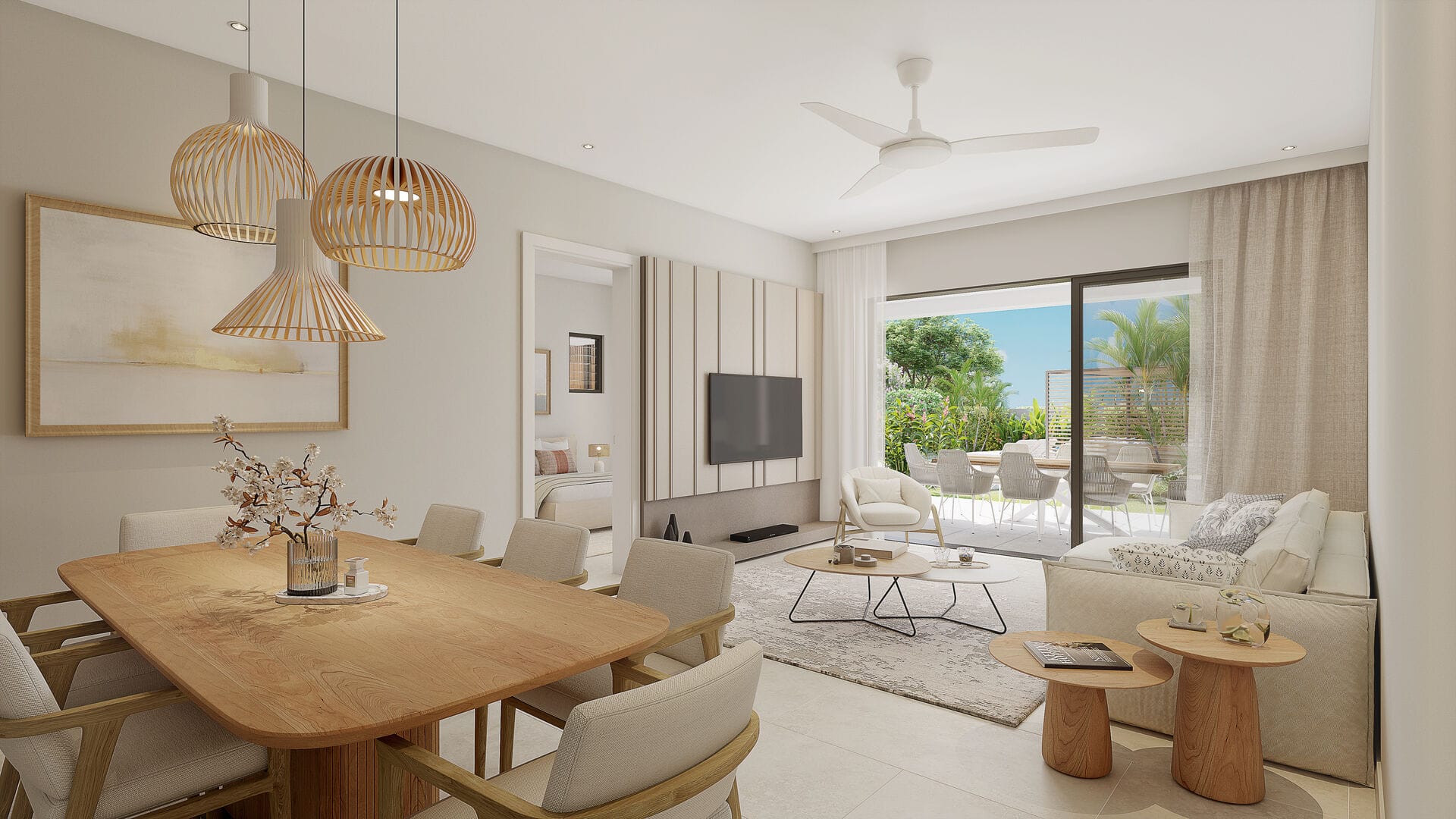 Appartement 2 chambres en rez-de-chaussée – Élégance et sérénité à Calodyne