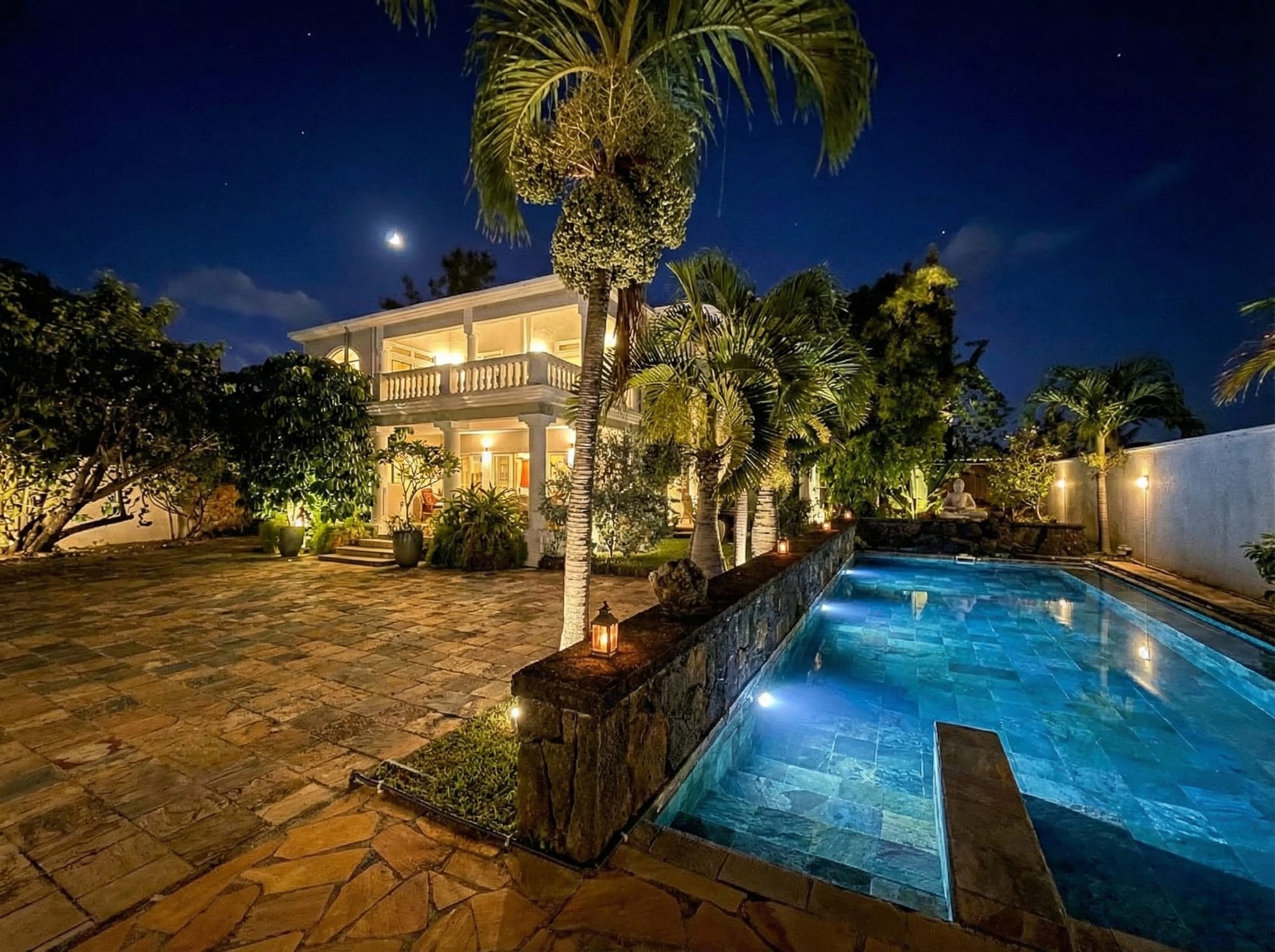 Villa coloniale de caractère avec piscine à Pointe aux Canonniers, île Maurice